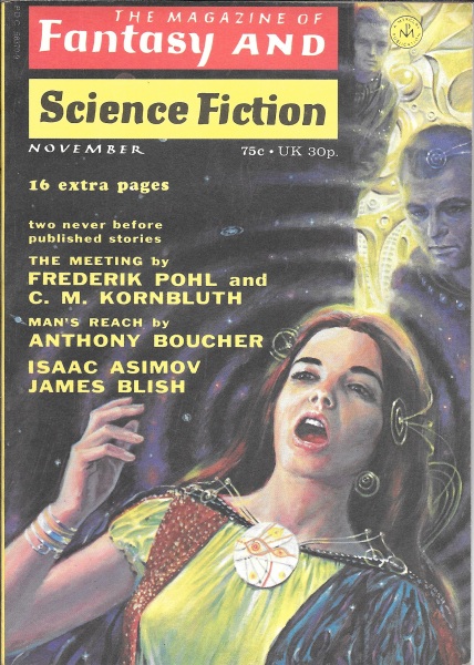 the cover of The Magazine of Fantasy and Science Fiction, November 1972